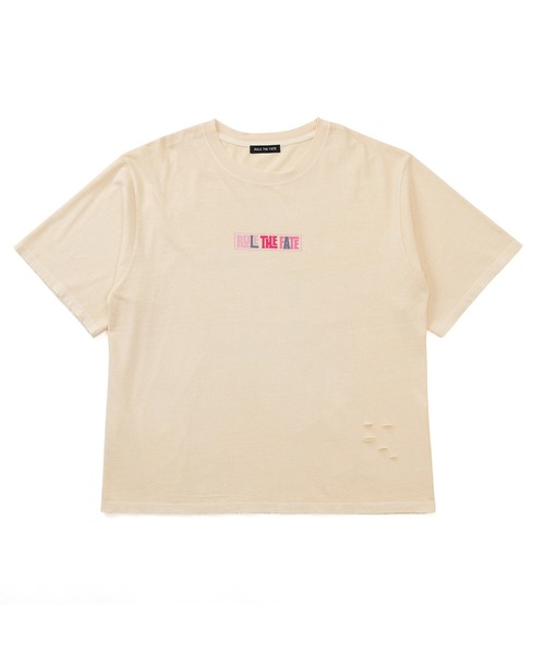 RULE THE FATE(ルールザフェイト)の「RTF VERTICAL TEE/バーティカルTシャツ(Tシャツ/カットソー・メンズ・ベージュ/ブラック・0/2/1)」の4枚目の写真