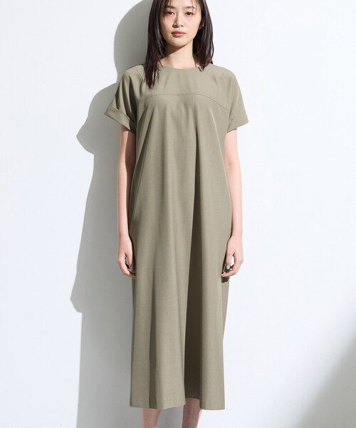 INDIVI(インディヴィ)の「【華奢見え】ベルト付きナローワンピース(ワンピース・レディース・ダークオリーブ/ブラック/レンガ・38/40/36/13/05/15 /19)」の10枚目の写真