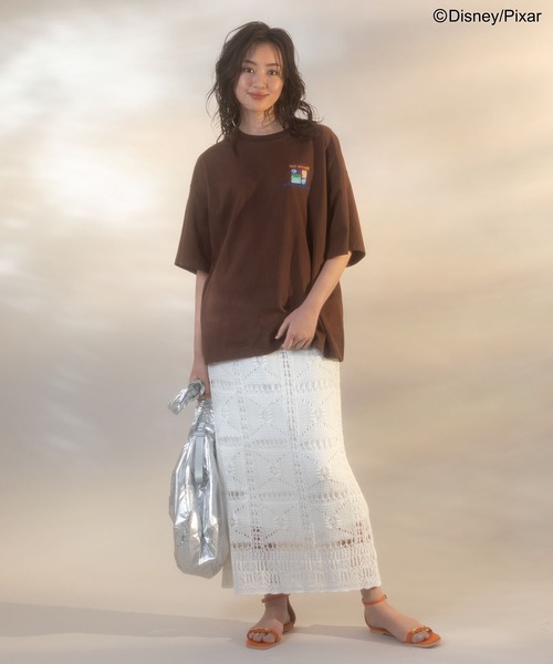Green　Parks（グリーンパークス）の「トイストーリー/バックプリントTシャツ（Tシャツ/カットソー・レディース・ブラウン/オフホワイト・FREE）」の6枚目の写真