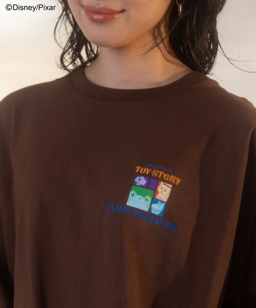 Green　Parks（グリーンパークス）の「トイストーリー/バックプリントTシャツ（Tシャツ/カットソー・レディース・ブラウン/オフホワイト・FREE）」の9枚目の写真