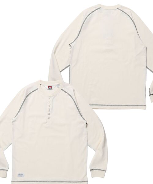 BEN DAVIS（ベンデイビス）の「【BENDAVIS】BEN'S HENLEY L/S TEE / ヘンリーネック ロング ユニセックス ラグラン 長袖（Tシャツ/カットソー・メンズ・その他1/ネイビー/ブラック/グレー/ホワイト/オフホワイト/ワイン・X-LARGE/MEDIUM/LARGE）」の3枚目の写真