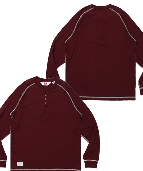 BEN DAVIS（ベンデイビス）の「【BENDAVIS】BEN'S HENLEY L/S TEE / ヘンリーネック ロング ユニセックス ラグラン 長袖（Tシャツ/カットソー・メンズ・その他1/ネイビー/ブラック/グレー/ホワイト/オフホワイト/ワイン・X-LARGE/MEDIUM/LARGE）」の6枚目の写真