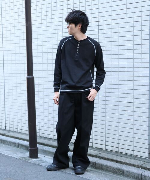 BEN DAVIS（ベンデイビス）の「【BENDAVIS】BEN'S HENLEY L/S TEE / ヘンリーネック ロング ユニセックス ラグラン 長袖（Tシャツ/カットソー・メンズ・その他1/ネイビー/ブラック/グレー/ホワイト/オフホワイト/ワイン・X-LARGE/MEDIUM/LARGE）」の10枚目の写真