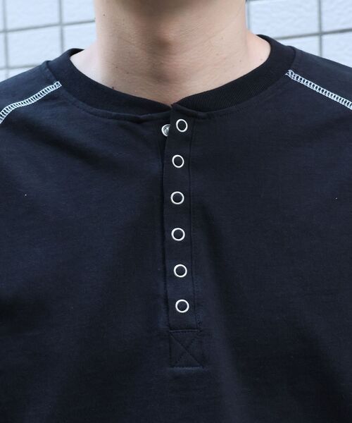 BEN DAVIS（ベンデイビス）の「【BENDAVIS】BEN'S HENLEY L/S TEE / ヘンリーネック ロング ユニセックス ラグラン 長袖（Tシャツ/カットソー・メンズ・その他1/ネイビー/ブラック/グレー/ホワイト/オフホワイト/ワイン・X-LARGE/MEDIUM/LARGE）」の12枚目の写真