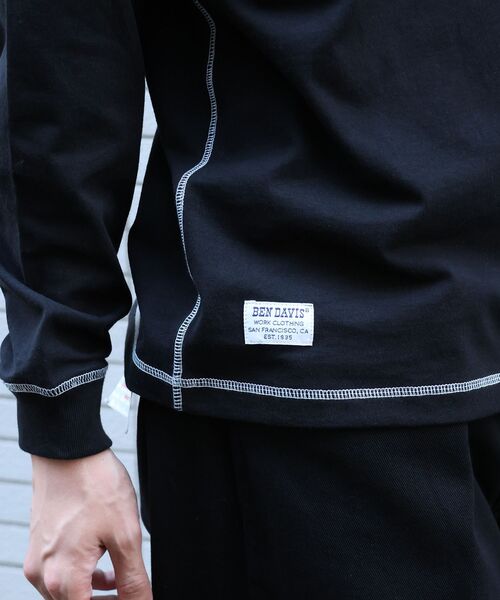 BEN DAVIS（ベンデイビス）の「【BENDAVIS】BEN'S HENLEY L/S TEE / ヘンリーネック ロング ユニセックス ラグラン 長袖（Tシャツ/カットソー・メンズ・その他1/ネイビー/ブラック/グレー/ホワイト/オフホワイト/ワイン・X-LARGE/MEDIUM/LARGE）」の13枚目の写真