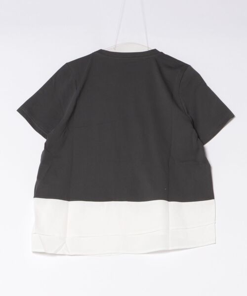 GORGE(ゴージ)の「《異素材切替・ゆったりシルエット》カットソー/カジュアル/春夏/全3色(Tシャツ/カットソー・レディース・チャコール/ブラック/オフホワイト・F)」の4枚目の写真