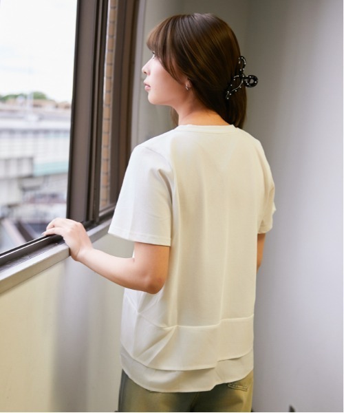 GORGE(ゴージ)の「《異素材切替・ゆったりシルエット》カットソー/カジュアル/春夏/全3色(Tシャツ/カットソー・レディース・チャコール/ブラック/オフホワイト・F)」の17枚目の写真