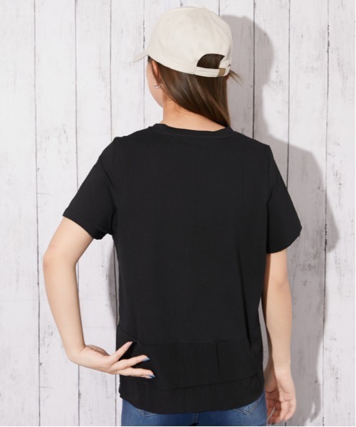 GORGE(ゴージ)の「《異素材切替・ゆったりシルエット》カットソー/カジュアル/春夏/全3色(Tシャツ/カットソー・レディース・チャコール/ブラック/オフホワイト・F)」の13枚目の写真