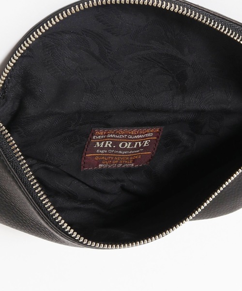 MR.OLIVE(ミスターオリーブ)の「MR.OLIVE/WATER PROOF WASHABLE LEATHER / ME681 秋服 冬服(ボディバッグ/ウエストポーチ・メンズ・ブラック・FREE)」の6枚目の写真