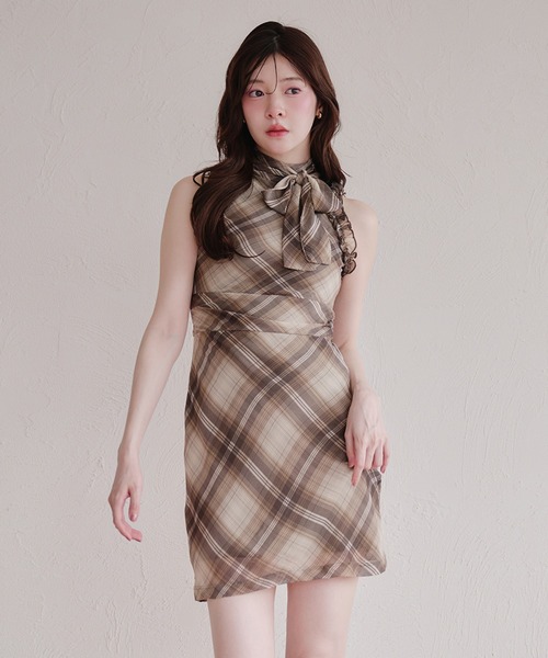 2way ribbon american sleeve onepiece / 2way リボンアメスリ
