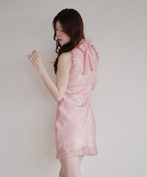 fupel(フぺル)の「2way ribbon american sleeve onepiece / 2way リボンアメスリワンピース(ワンピース・レディース・ブラウン/ピンク/ライトブルー・FREE)」の3枚目の写真
