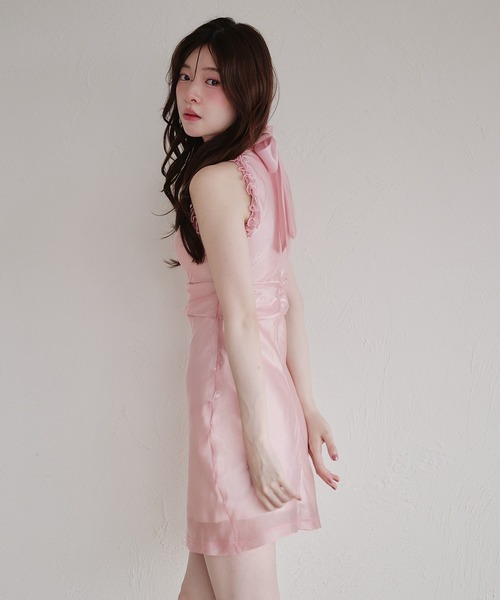 fupel(フぺル)の「2way ribbon american sleeve onepiece / 2way リボンアメスリワンピース(ワンピース・レディース・ブラウン/ピンク/ライトブルー・FREE)」の8枚目の写真