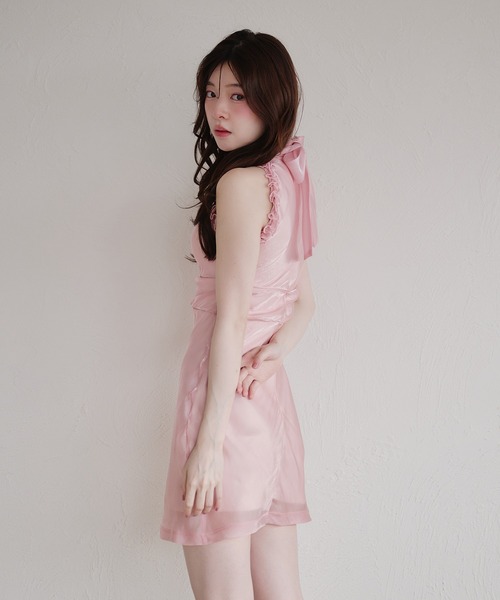 fupel(フぺル)の「2way ribbon american sleeve onepiece / 2way リボンアメスリワンピース(ワンピース・レディース・ブラウン/ピンク/ライトブルー・FREE)」の9枚目の写真