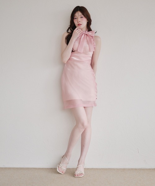 fupel(フぺル)の「2way ribbon american sleeve onepiece / 2way リボンアメスリワンピース(ワンピース・レディース・ブラウン/ピンク/ライトブルー・FREE)」の12枚目の写真