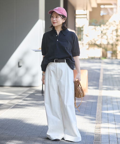 STAR&STRIPE（スターアンドストライプ）の「《追加2》【STAR＆STRIPE/スターアンドストライプ】オーバーFIT ポロ SHIRTS（ポロシャツ・レディース・ブラウン/ベージュ/ブラック/チャコールグレー・FREE）」の21枚目の写真