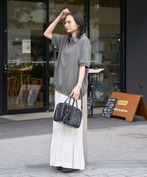 STAR&STRIPE（スターアンドストライプ）の「《追加2》【STAR＆STRIPE/スターアンドストライプ】オーバーFIT ポロ SHIRTS（ポロシャツ・レディース・ブラウン/ベージュ/ブラック/チャコールグレー・FREE）」の20枚目の写真