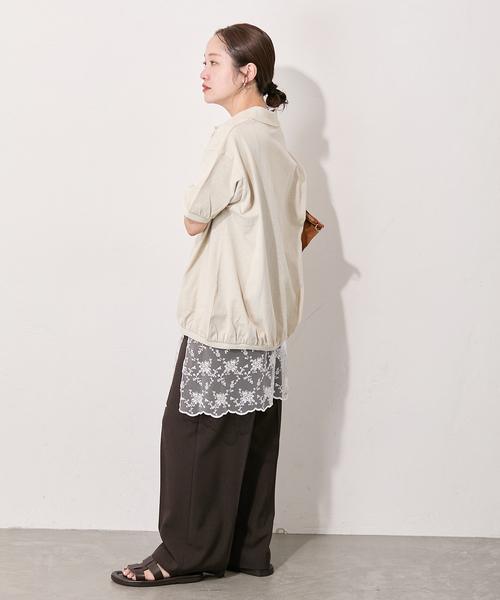STAR&STRIPE（スターアンドストライプ）の「《追加2》【STAR＆STRIPE/スターアンドストライプ】オーバーFIT ポロ SHIRTS（ポロシャツ・レディース・ブラウン/ベージュ/ブラック/チャコールグレー・FREE）」の8枚目の写真