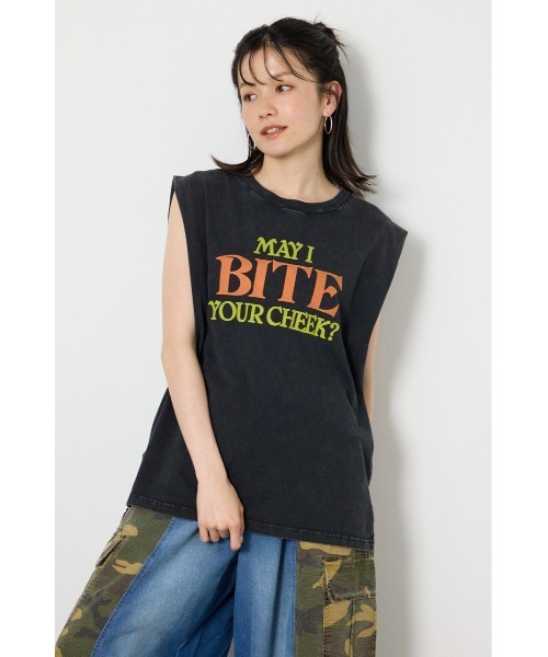 RODEO CROWNS WIDE BOWL（ロデオクラウンズワイドボウル）の「ピグメントアソートタンクトップ（タンクトップ・レディース・ブラック/オフホワイト/ネイビー系1・FREE）」の10枚目の写真