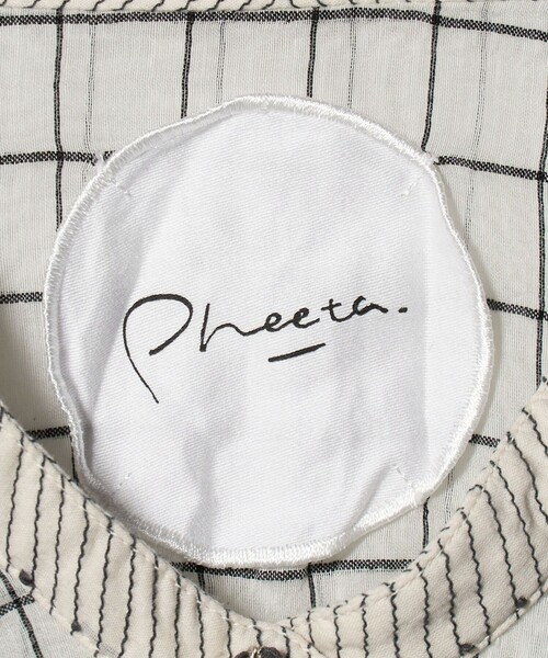 Pheeta(フィータ)の「<Pheeta>Mona ノーカラー ワンピース CHECK / 016C-42C(ワンピース・レディース・その他1・FREE)」の2枚目の写真