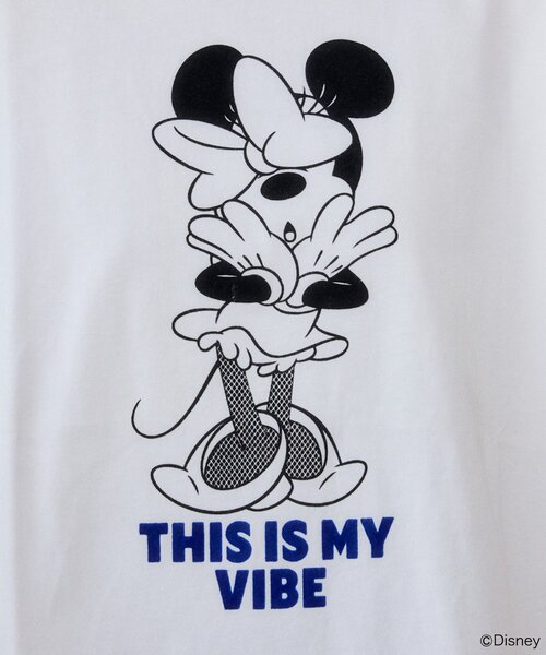 DISCOAT(ディスコート)の「【Enlude】DisneyフロッキーロゴTシャツ《ユニセックス》(Tシャツ/カットソー・レディース・ライトベージュ/オフホワイト/チャコールグレー・FREE)」の5枚目の写真