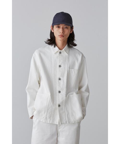 Y(ワイ)の「Y / 12.5oz ORGANIC COTTON DENIM BLOUSON(デニムジャケット・メンズ・ホワイト/ネイビー・MEDIUM/SMALL)」の7枚目の写真