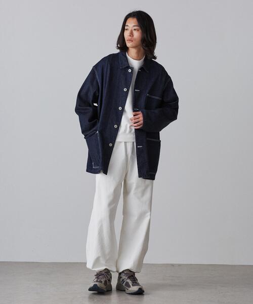 Y(ワイ)の「Y / 12.5oz ORGANIC COTTON DENIM BLOUSON(デニムジャケット・メンズ・ホワイト/ネイビー・MEDIUM/SMALL)」の17枚目の写真