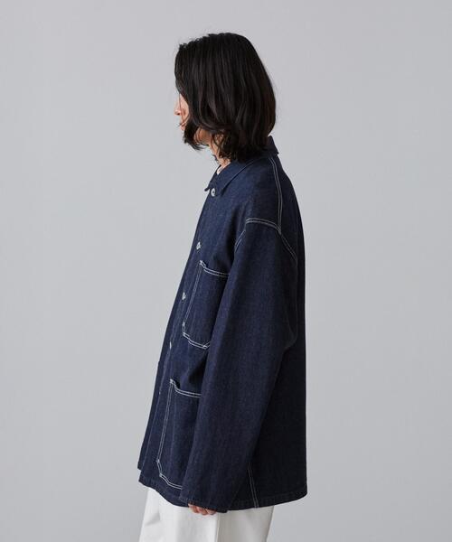 Y(ワイ)の「Y / 12.5oz ORGANIC COTTON DENIM BLOUSON(デニムジャケット・メンズ・ホワイト/ネイビー・MEDIUM/SMALL)」の19枚目の写真