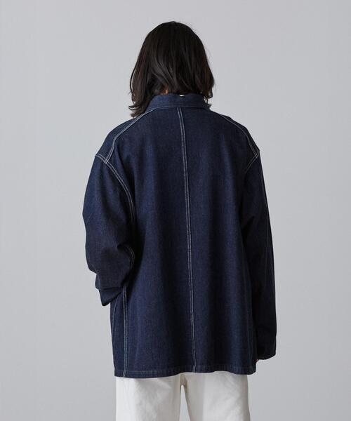 Y(ワイ)の「Y / 12.5oz ORGANIC COTTON DENIM BLOUSON(デニムジャケット・メンズ・ホワイト/ネイビー・MEDIUM/SMALL)」の20枚目の写真