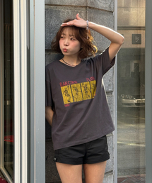 Dancing Skull half T-shirts CHACOAL