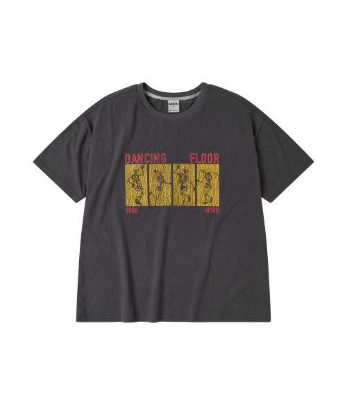 AMOU(アモウ)の「Dancing Skull half T-shirts CHACOAL(Tシャツ/カットソー・レディース・その他・3/2/1)」の9枚目の写真