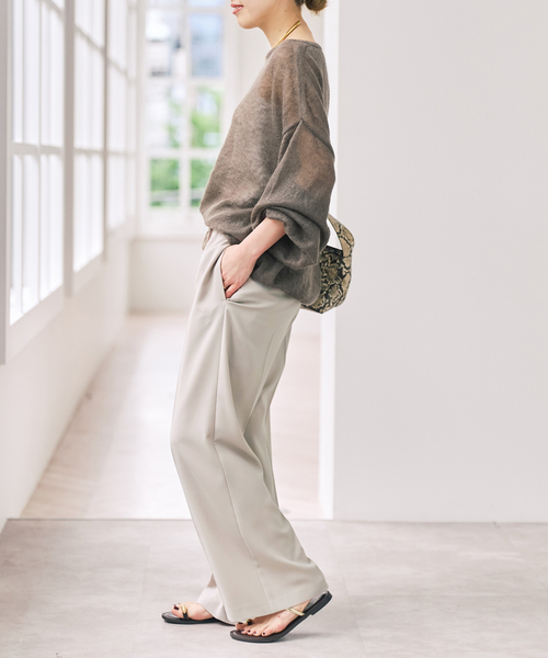 Spick & Span(スピックアンドスパン)の「ルーズモヘヤパフスリーブニット(ニット/セーター・レディース・チャコールグレー/ピンク系その他/ボルドー/モカ・FREE)」の22枚目の写真