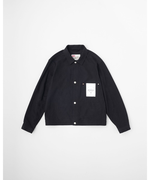 Traditional Weatherwear(トラディショナルウェザーウェア)の「WORK JACKET 004(カバーオール・メンズ・ダークオリーブ/ブラック・38/36)」の2枚目の写真