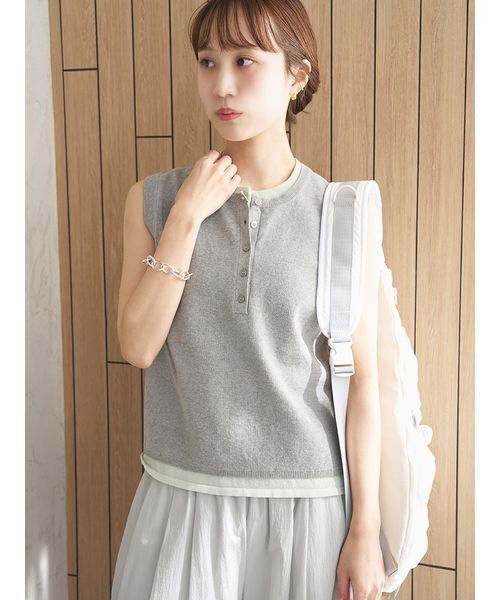 Reiyard Laikno Sleeve rib knit vest — вязаный жилет best