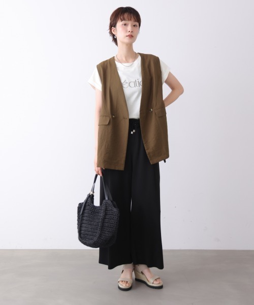 Bou Jeloud(ブージュルード)の「麻混サイドオープンジレ(その他アウター・レディース・ブラウン/ブラック・38)」の12枚目の写真
