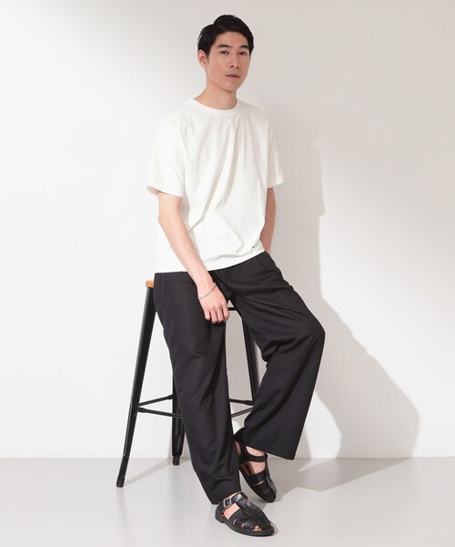 THE SHOP TK (ザ ショップ ティーケー )の「【接触冷感/吸水速乾/UVカット】パーフェクテック リンクス柄 半袖Tシャツ(Tシャツ/カットソー・メンズ・ネイビー/オフホワイト/サックスブルー・02/03/04)」の6枚目の写真
