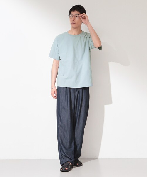 THE SHOP TK (ザ ショップ ティーケー )の「【接触冷感/吸水速乾/UVカット】パーフェクテック リンクス柄 半袖Tシャツ(Tシャツ/カットソー・メンズ・ネイビー/オフホワイト/サックスブルー・02/03/04)」の10枚目の写真