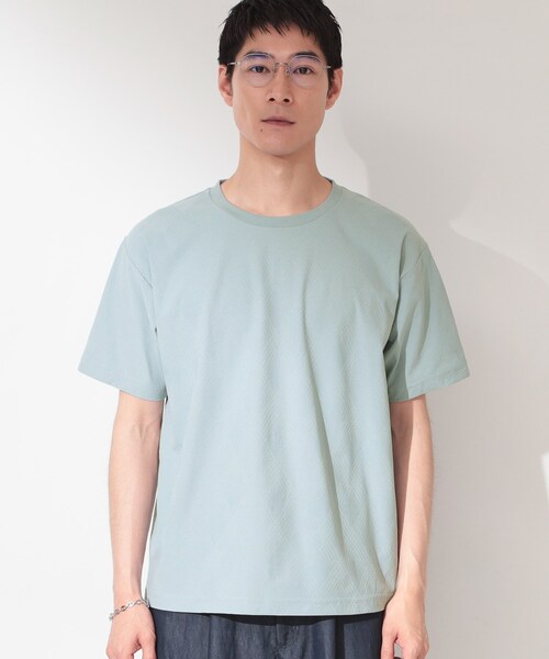 THE SHOP TK (ザ ショップ ティーケー )の「【接触冷感/吸水速乾/UVカット】パーフェクテック リンクス柄 半袖Tシャツ(Tシャツ/カットソー・メンズ・ネイビー/オフホワイト/サックスブルー・02/03/04)」の16枚目の写真