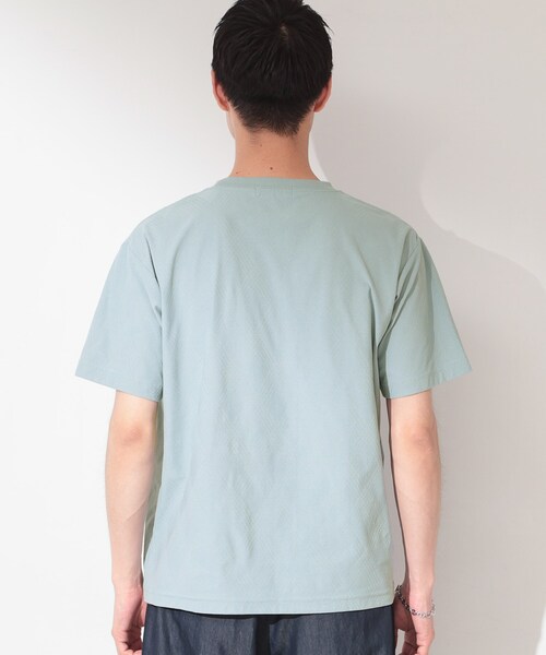 THE SHOP TK (ザ ショップ ティーケー )の「【接触冷感/吸水速乾/UVカット】パーフェクテック リンクス柄 半袖Tシャツ(Tシャツ/カットソー・メンズ・ネイビー/オフホワイト/サックスブルー・02/03/04)」の18枚目の写真
