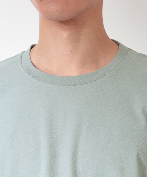 THE SHOP TK (ザ ショップ ティーケー )の「【接触冷感/吸水速乾/UVカット】パーフェクテック リンクス柄 半袖Tシャツ(Tシャツ/カットソー・メンズ・ネイビー/オフホワイト/サックスブルー・02/03/04)」の19枚目の写真