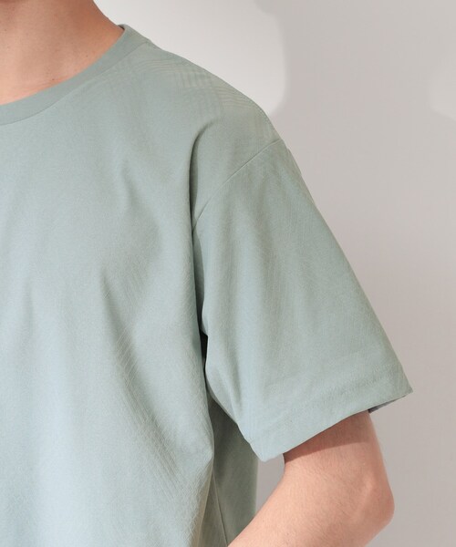 THE SHOP TK (ザ ショップ ティーケー )の「【接触冷感/吸水速乾/UVカット】パーフェクテック リンクス柄 半袖Tシャツ(Tシャツ/カットソー・メンズ・ネイビー/オフホワイト/サックスブルー・02/03/04)」の20枚目の写真