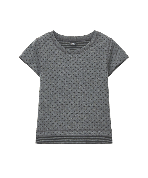 RENSE（レンセ）の「Mini Heart Tee Charcoal（Tシャツ/カットソー・レディース・その他・OS）」の3枚目の写真