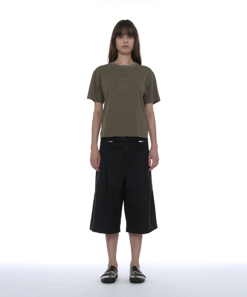 PARTIMENTO WOMEN（パルティメントウィメン）の「ダブルレイヤーウエストバミューダパンツ_ダークネイビー（その他パンツ・レディース・その他・SMALL/MEDIUM）」の2枚目の写真