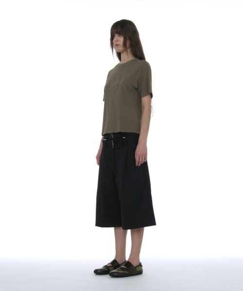 PARTIMENTO WOMEN（パルティメントウィメン）の「ダブルレイヤーウエストバミューダパンツ_ダークネイビー（その他パンツ・レディース・その他・SMALL/MEDIUM）」の3枚目の写真