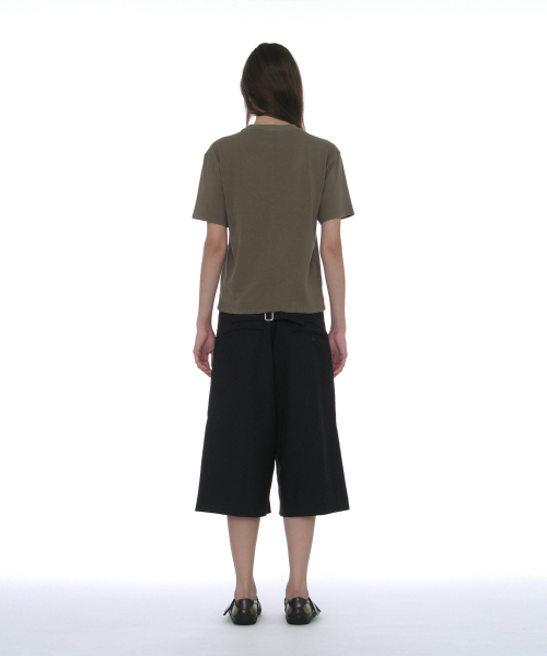 PARTIMENTO WOMEN（パルティメントウィメン）の「ダブルレイヤーウエストバミューダパンツ_ダークネイビー（その他パンツ・レディース・その他・SMALL/MEDIUM）」の4枚目の写真