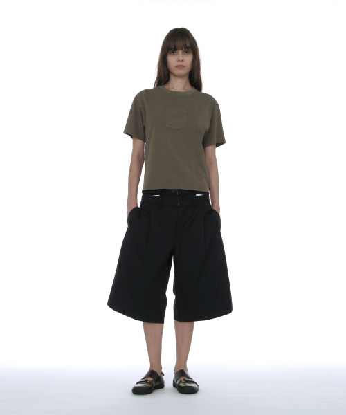 PARTIMENTO WOMEN（パルティメントウィメン）の「ダブルレイヤーウエストバミューダパンツ_ダークネイビー（その他パンツ・レディース・その他・SMALL/MEDIUM）」の5枚目の写真