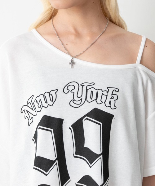 WEGO(ウィゴー)の「WEGO/ワンショルナンバリングビッグT(Tシャツ/カットソー・レディース・ネイビー/ホワイト・FREE)」の5枚目の写真