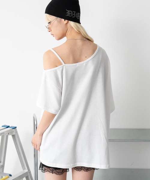 WEGO(ウィゴー)の「WEGO/ワンショルナンバリングビッグT(Tシャツ/カットソー・レディース・ネイビー/ホワイト・FREE)」の16枚目の写真