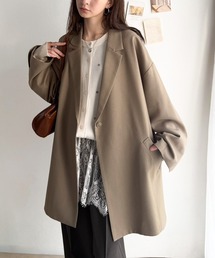 ざっくり、ゆったり、とにかくルーズがいい!!スーパービッグフロントテーラードロングジャケット