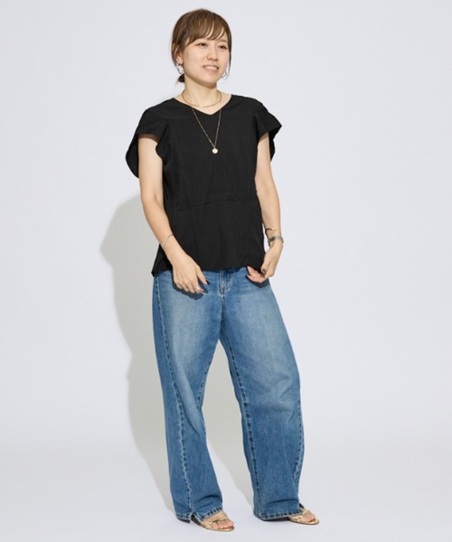 DESIGNWORKS(デザインワークス)の「【一部店舗限定】後ろボタン3WAYブラウス(シャツ/ブラウス・レディース・ブラック/ホワイト/カーキ・フリー)」の12枚目の写真