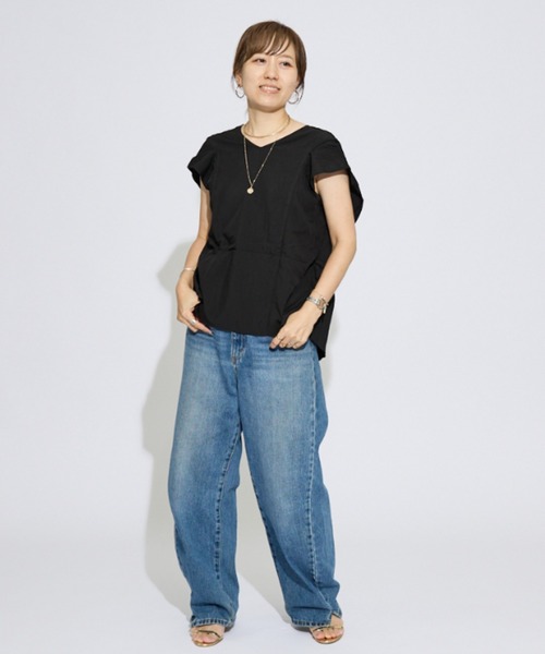 DESIGNWORKS(デザインワークス)の「【一部店舗限定】後ろボタン3WAYブラウス(シャツ/ブラウス・レディース・ブラック/ホワイト/カーキ・フリー)」の14枚目の写真